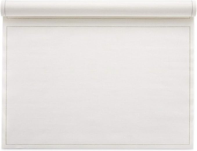 MY DRAP Washable and Reuseable Cloth Placemat - 17.7 x 12.6 in (24 Per Roll, Cotton Cream)
