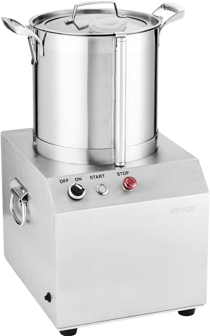 VEVOR Food Processor & Vegetable Chopper, 10.6 Quart Food-Grade Stainless Steel Food Processor Chopper with 2 Extra S-Curve Blades, Idea for Chopping Vegetables, Fruit, Grains, Nuts