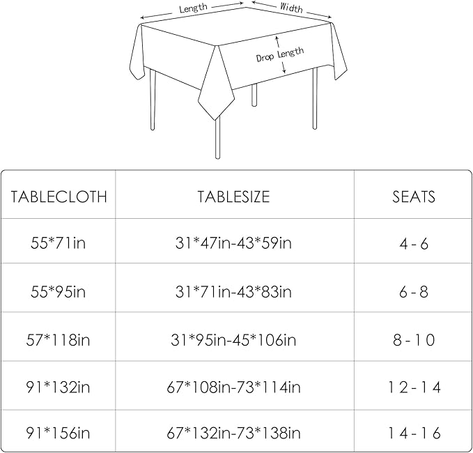 BALCONY & FALCON Rectangle Table Cloth ??Waterproof, Wrinkle-Resistant & Dust-Proof Farmhouse Tablecloth for Dining, Kitchen, Party Decorations, Fall Thanksgiving Gatherings (Cinnamon, 55" x 71")