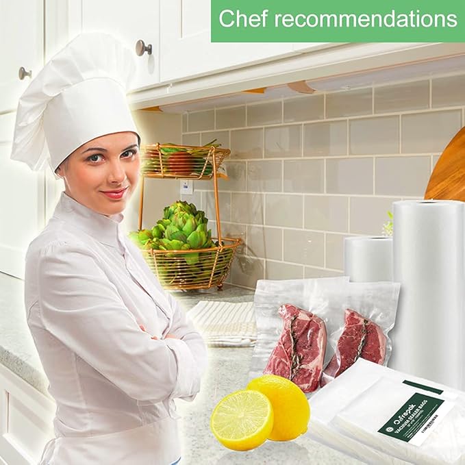 O2frepak 100 Plus Quart 10" x 13" Vacuum Sealer Bags with BPA Free and Puncture Prevention,Vacuum Seal Freezer Bags,Great for Sous Vide Vaccume Sealer PreCut Bags