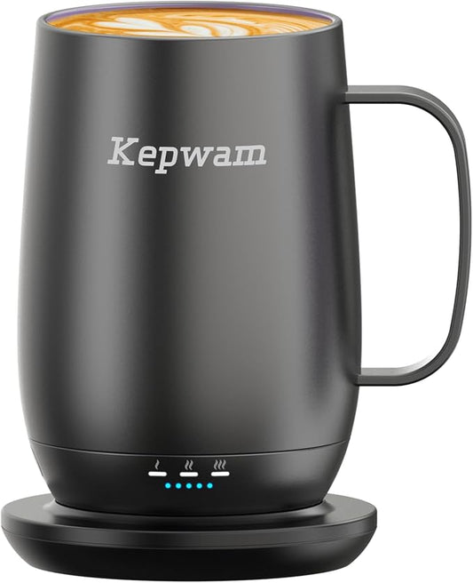 Heated Coffee Mug T2-Plus, 20oz Leading Large Capacity Self Heating Coffee Mug, Up to 8 Hrs Battery & Hot Up to 149?? Smart Coffee Mug for Women, Men