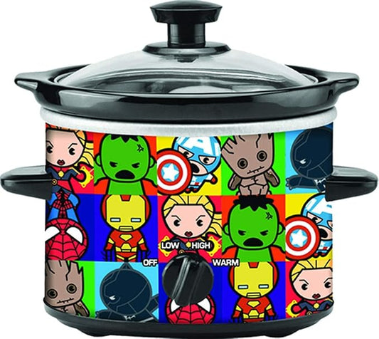 Uncanny Brands Marvel Avengers Kawaii 2qt Slow Cooker- Cook With Your Favorite Avengers