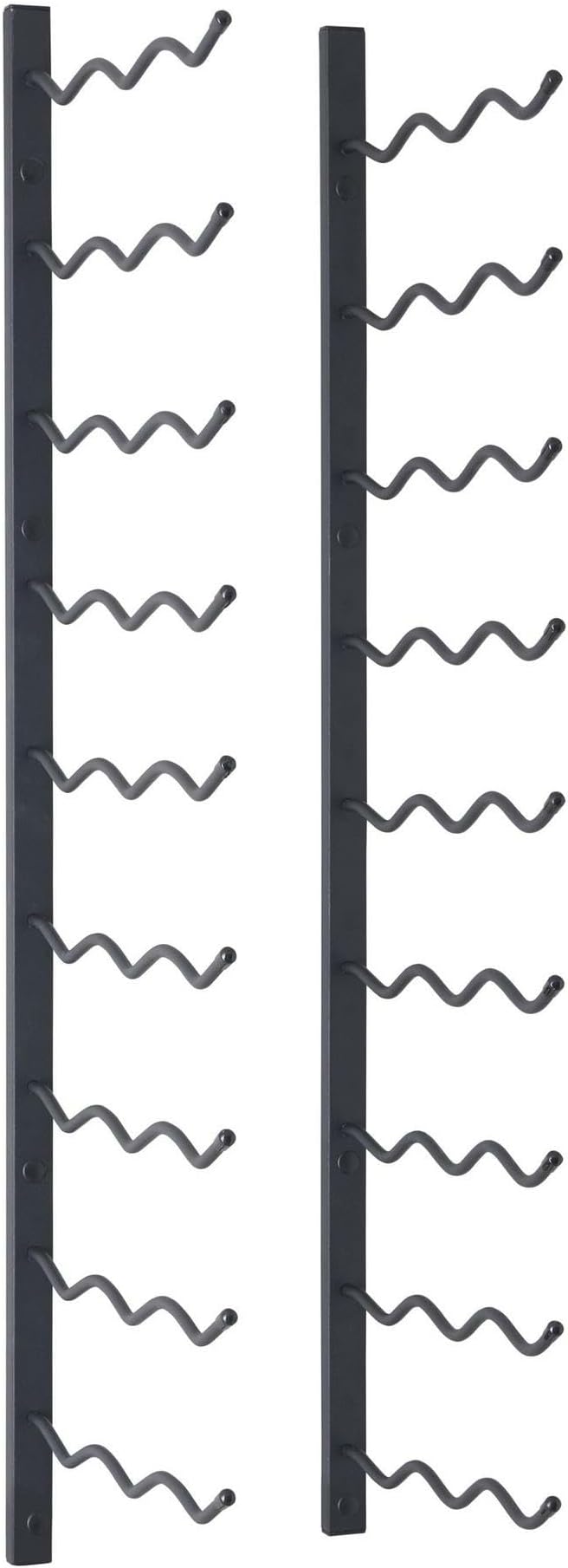 Wine Enthusiast N'FINITY 27 Bottle Wall Mounted Metal Wine Rack ??Label Forward Wine Rack with Easy Installation - 3' Tall, 3 Column Deep (Black)