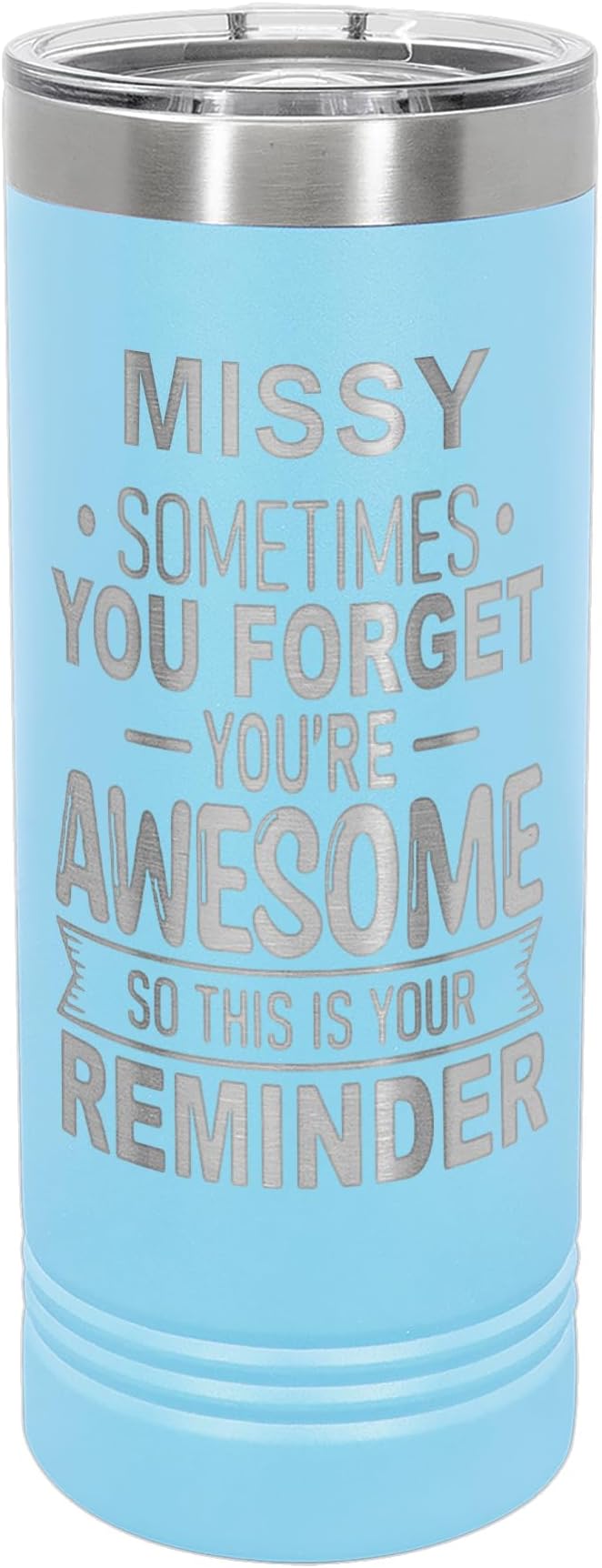 Personalized Inspirational Tumbler, Inspirational Gifts for Men Dad Father Wife Sister Women, Custom Birthday For Him Her, Customized You?셱e Awesome Tumbler, Teacher Coworker Gifts 22oz Light Blue