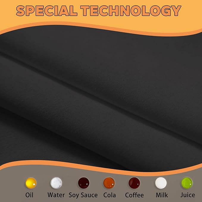 TWINPRET Rectangle Tablecloth 60 x 126 Inch, Black Waterproof Washable Polyester Table Cloth - Stain & Oil Resistant Rectangular Table Cover for Outdoor, Indoor, Banquet & Party (Fits 8 Foot Tables)