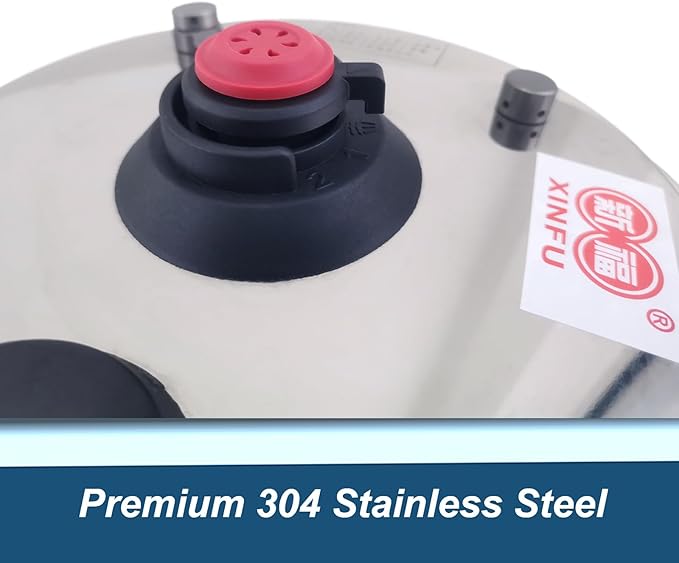 XINFU Heavy Duty 304 Stainless Steel Pressure Cooker 4.2 Quart, Serves 1-3, Standard and Fast Modes, Multi-Safety, Even-Heat Patented Base, Compatible with Gas, Electric, Ceramic and Induction Stoves
