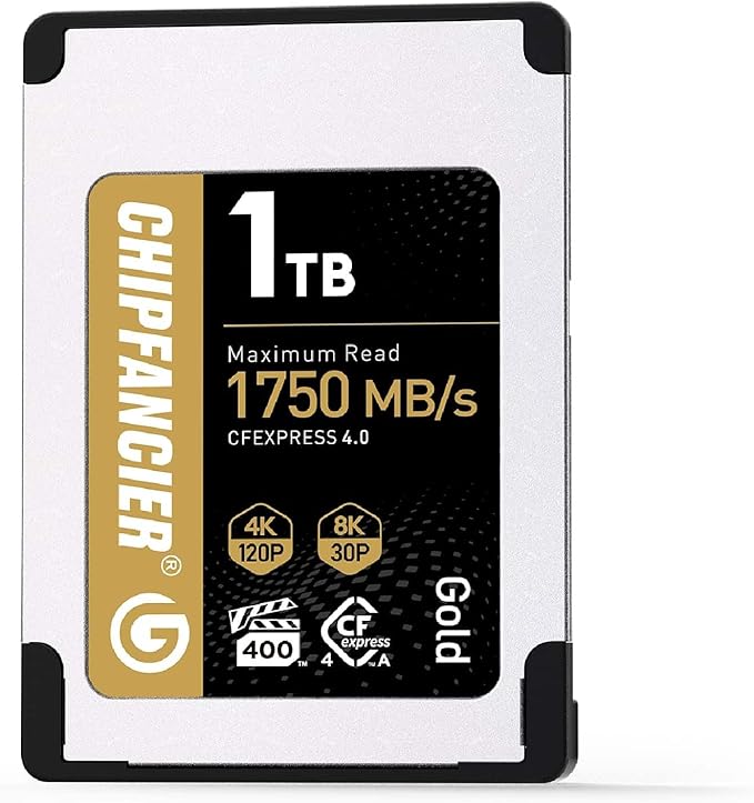 968GB CFexpress 4.0 Type A Card Up to 1750MB/s Read Speed & 1750MB/s Write Speed Type A Memory Card for RAW 4K/8K Video Recording Compatible with Sony Alpha Sony FX Cameras Gold