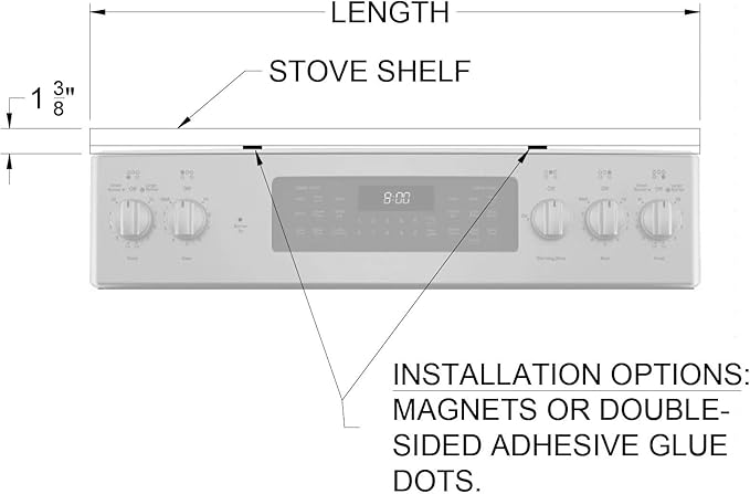 Stainless Steel Magnetic Mount Stove Spice Convenience Organization Shelf (4 1/4" x 24")