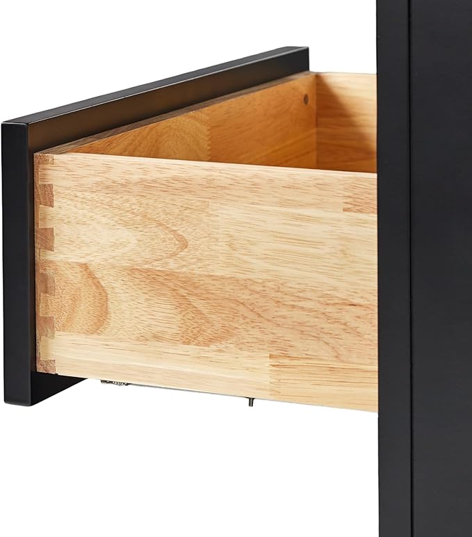 ARIEL Hepburn Bathroom Storage Cabinet - Solid Hevea Wood and Fully Assembled for Long-Lasting Durability and Sophisticated Finish, Freestanding Linen Bathroom Cabinet - 65?쒱 x 20?쓂 x 16?쒭, Black