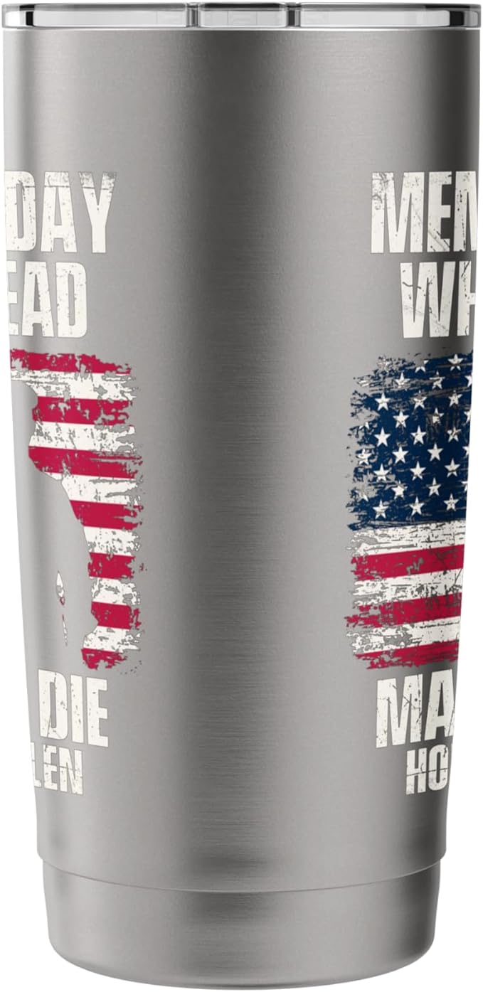 Honor The Fallen - Patriotic America Veterans Memorial Day Stainless Steel Insulated Tumbler