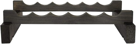 6 Bottle Wide Wine Rack Dark Stain