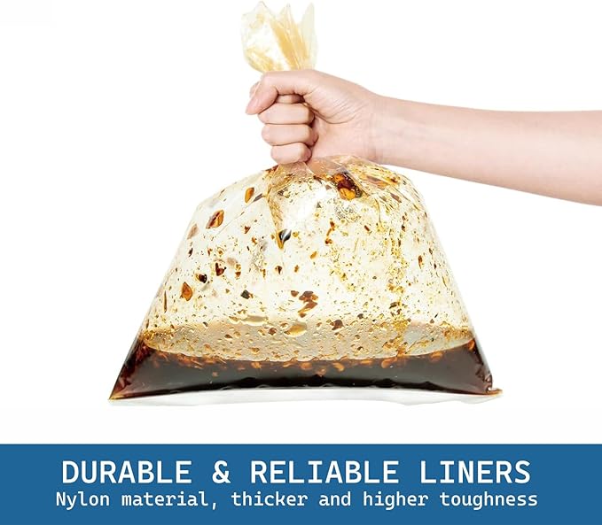 Slow Cooker Liners, 13??x 21??20 Cooking Bags, Large Disposable Pot Liners, Fits 3QT to 8QT Slow Cooker Cooking Plates, Multi-Purpose Durable Liner Plastic Bags, BPA Free (1 Pack)