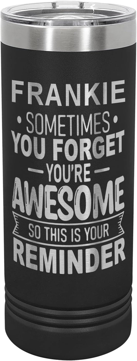 Personalized Inspirational Tumbler, Inspirational Gifts for Men Dad Father Wife Sister Women, Custom Birthday For Him Her, Customized You?셱e Awesome Tumbler, Teacher Coworker Gifts 22oz Black