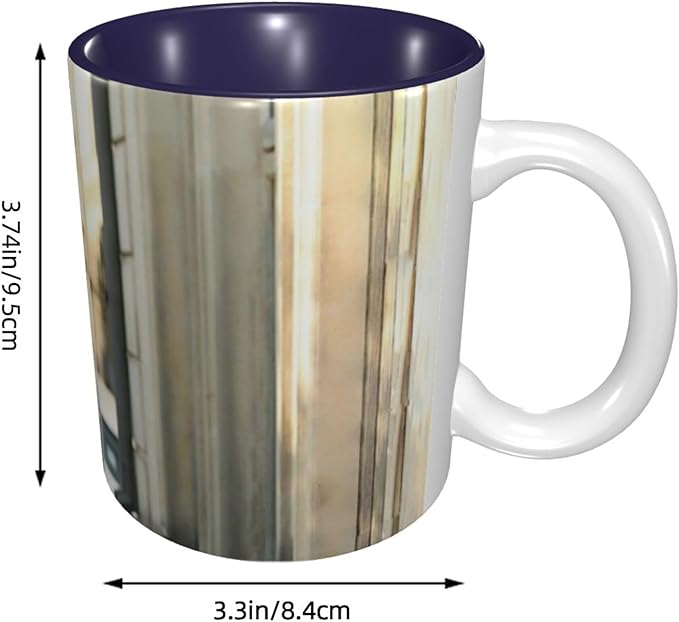 Custom Color Mugs with Partial or Full-Size Printing Customizable Photos and Text Coffee Mugs Creative Multicolor Designs Image (Full-Width, Navy)