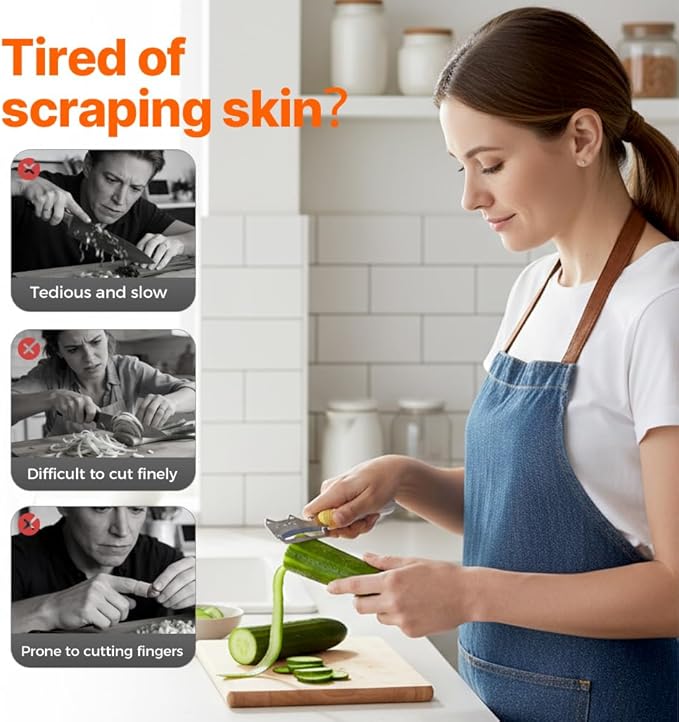 Thickened wooden handle fruit peeler, Stainless Steel Sharp Blades Carrot Potato Peeler with Wooden Handle and Bottle Opener Kitchen Tool for Fruit Veggie Pumpkin Papaya Zucchini (1 Pcs)