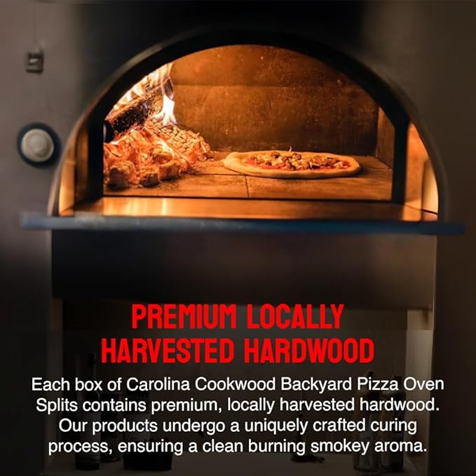 Pizza Oven Wood, 10 to 12?멗nch Firewood Logs, Cherry Hardwood Splits for Wood-Fired Pizza Ovens, USA Made, Sustainably Milled, Approximately 20-25 lbs