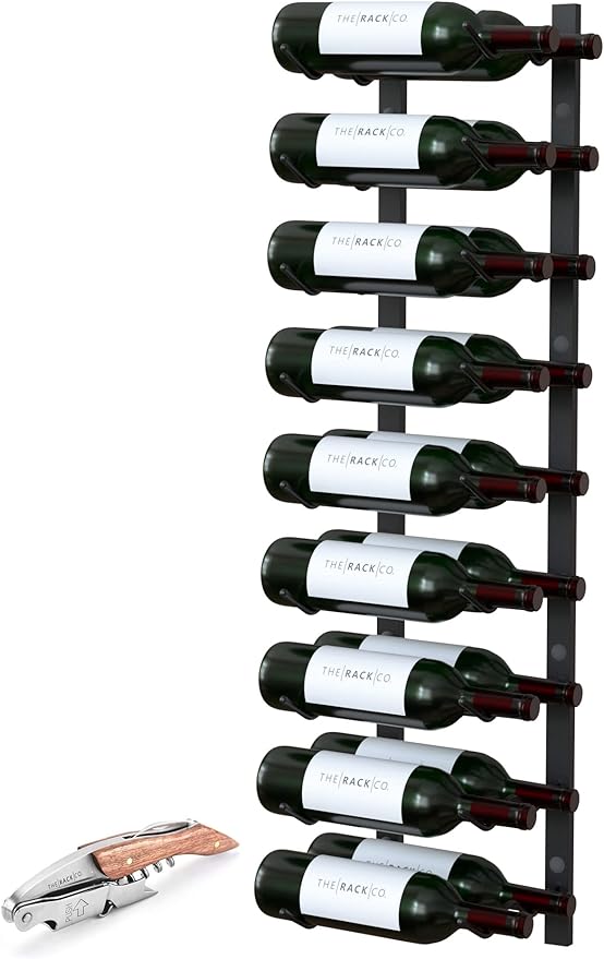 Y-Furniture Wall Mounted Wine Rack Metal (Steel, 18 Bottles)
