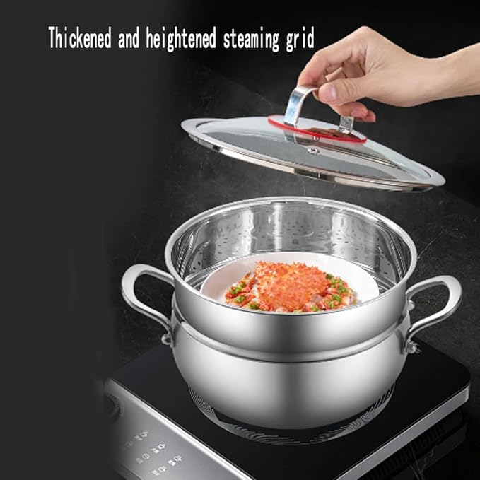 Titanium Hammered Soup Pot, Nonstick Soup Pot, Large Cooking Pot with Lid, Heavy Duty Induction Cooking Pot, Sturdy & Double Handle, Dishwasher Safe,No lid,10.23 in