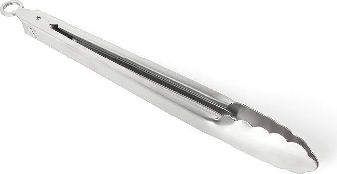 Martha Stewart Richburn 12-Inch Stainless Steel Kitchen Tongs ??Durable, Heat-Resistant Cooking and Serving Tool