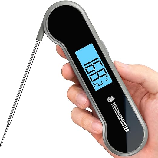 0.5 Sec Instant Read Meat Thermometer Digital with 짹0.5??Precision, Food Thermometer for Cooking Kitchen Gadgets, Oven Grill Candy BBQ Essentials Accessories, Gifts for Him Dad Men Birthday, Grey