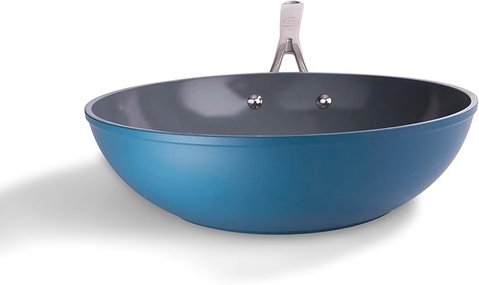 fr철k All-In-One Non-Stick Fry Pan Meets Wok with Lid, 11-Inch, Blue & Silver