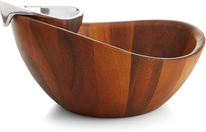 Namb챕 Harmony Chip & Dip Serving Bowl 12??x 6.5?? Acacia Wood with Removable Dip Dish for Chips & Salsa, Appetizers & Snacks, Party & Entertaining, Kitchen & Dining, Buffet & Snack Bowls