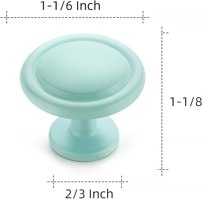 Ravinte 25 Pack 1-1/4 inch Kitchen Cabinet/Drawer/Dresser Knobs Green Zinc Drawer Pulls/Handles
