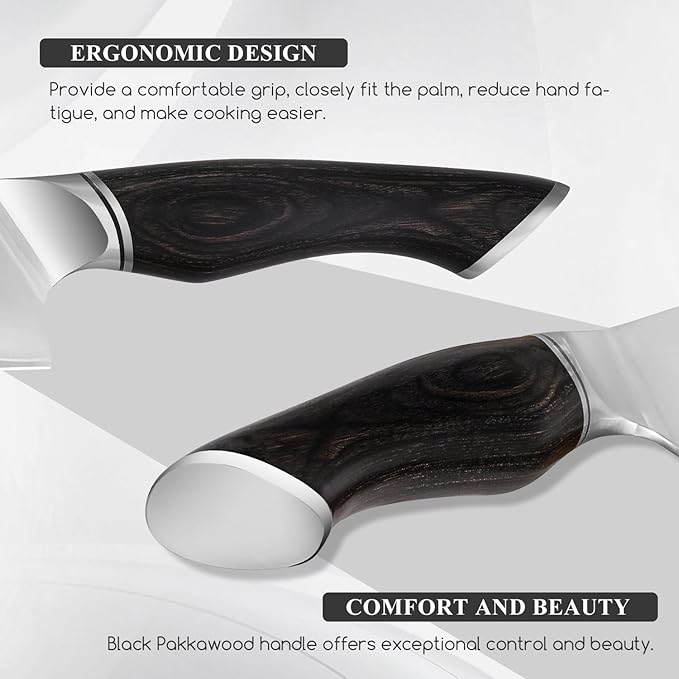 SHANGDAO Chef Knife 8 Inch, Professional Japanese Kitchen Knife ??3 Layers VG10 Alloy Steel, Pakkawood Handle, Gift Box - HUO Series
