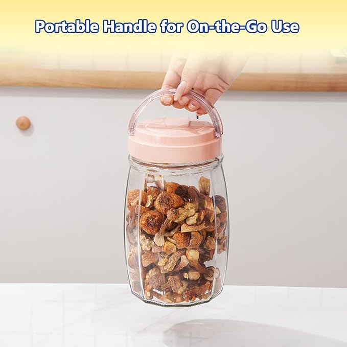 1.06L Food Storage Jars with Lids - Organize Flour, Oats, Pasta, Tea, Coffee Beans & Dry Goods - Individual Pantry Container