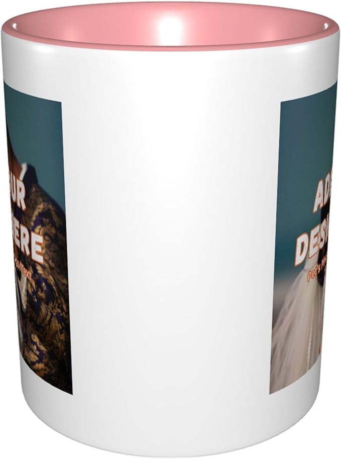 Customizable Mugs and Coffee Cups with Various Creative Designs Customize Your Photos Images Texts Partial or Full-Size Printing (Partial, Pink)