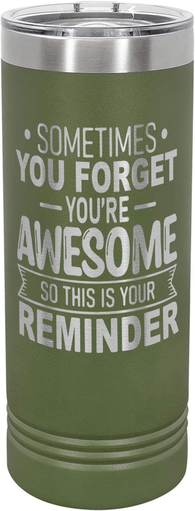 Spotted Dog Company Inspirational Tumbler, Inspirational Gifts for Men Dad Father Wife Sister Women, Birthday For Him Her, You?셱e Awesome Tumbler, Teacher Coworker Gifts 22oz Olive