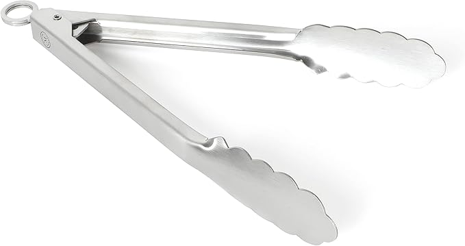 Martha Stewart Richburn 9-Inch Stainless Steel Kitchen Tongs ??Durable and Heat-Resistant Cooking and Serving Tool