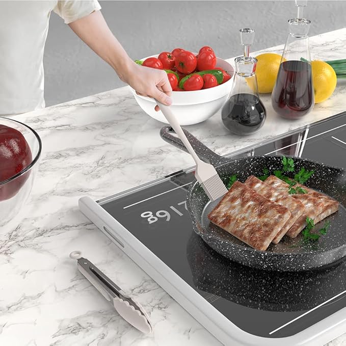 AOTHOD Silicone Cooking Utensils Set - 446째F Heat Resistant Kitchen Utensils,Turner Tongs,Spatula,Spoon,Brush,Whisk,Kitchen Utensil Gadgets Tools Set for Nonstick Cookware,Dishwasher Safe (BPA Free)