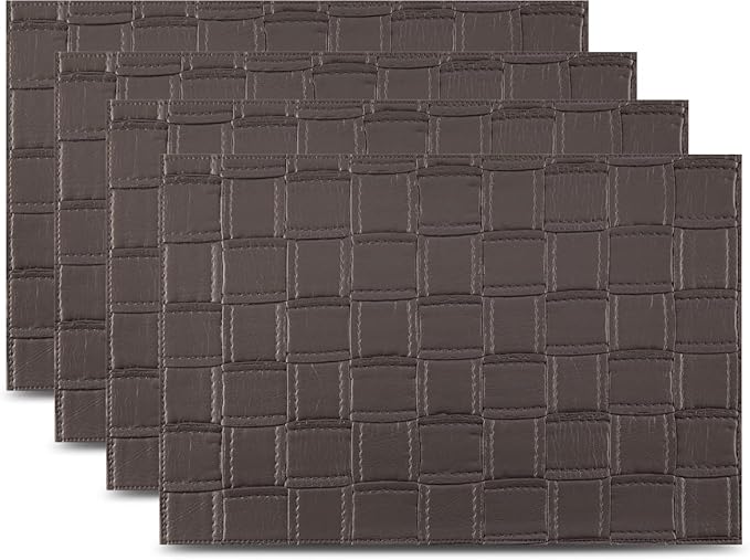 Placemats Set of 4 12" x 18" Heat-Resistant Table Mats for Dining Table Set for 4 Kitchen & Dining Room Decor Farmhouse, Boho, & Modern Style Easy to Clean, Durable & Stylish Table Decor