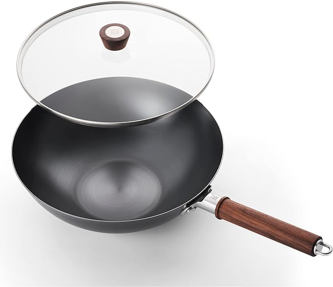 ZWILLING Dragon 12-inch Carbon Steel Wok with Lid