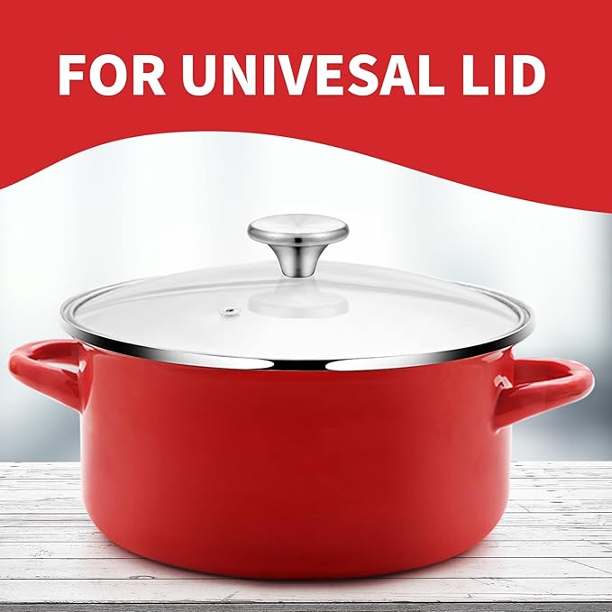 Hotop 4 Sets Dutch Oven Knob Stainless Steel Replacement Knob Pot Lid Handle Compatible with Le Creuset, Aldi, Lodge and Other Enameled Cast-Iron Dutch Oven (Silver)