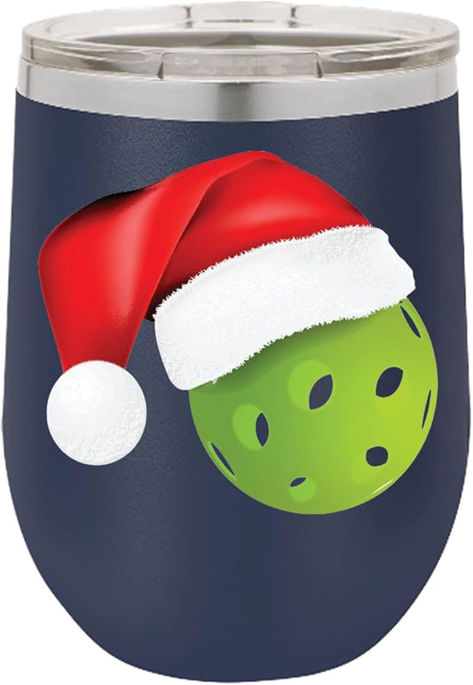 Pickleball Wine Tumbler, Pickleball Gift, 12oz Stainless Steel Wine Tumbler, Gifts For Him, For Her, For Boys, For Girls, Birthday, Christmas Gift idea (Blue)