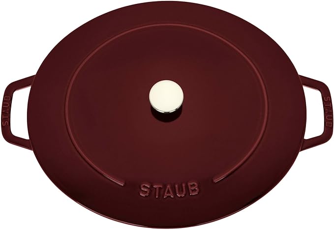 Staub Cast Iron 6.25-qt Shallow Oval Dutch Oven - Grenadine
