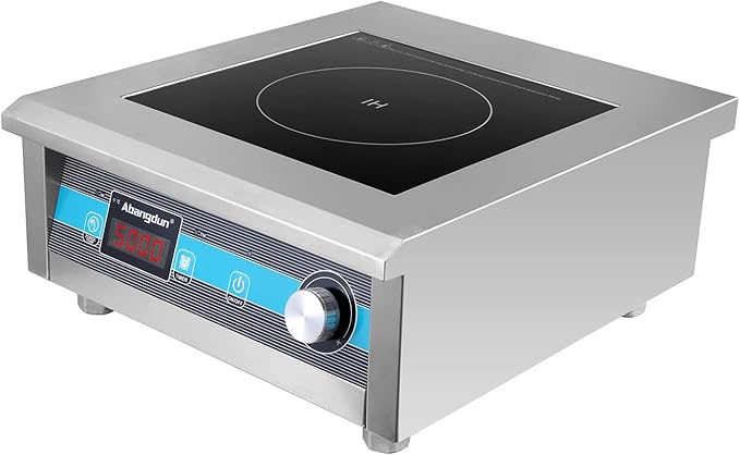 Commercial Induction Cooktop 5000W 190V~275V Electric Stove Commercial Range Countertop Burner with 18 Hour Timer Non Circulating Heating Portable Hot Plate for Restaurant&Hotel&Kitchen Use