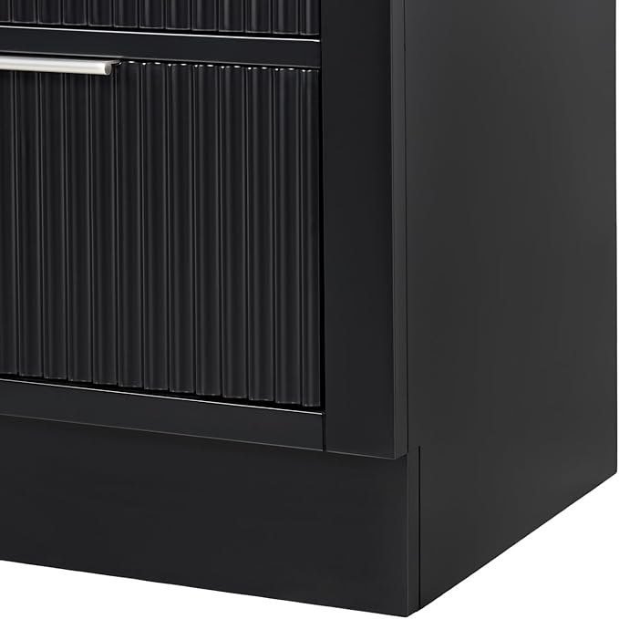 ARIEL Milan Bathroom Storage Cabinet 65?쒱 x 20?쓂 x 16?쒭 Black