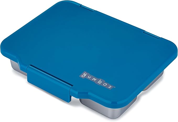 Yumbox Pr챗t Stainless Steel Bento Box ??Leakproof, Reusable Lunch Container for Kids & Adults ??Sandwich & Snack Friendly, BPA-Free, Durable Food Box (Normandy Blue)