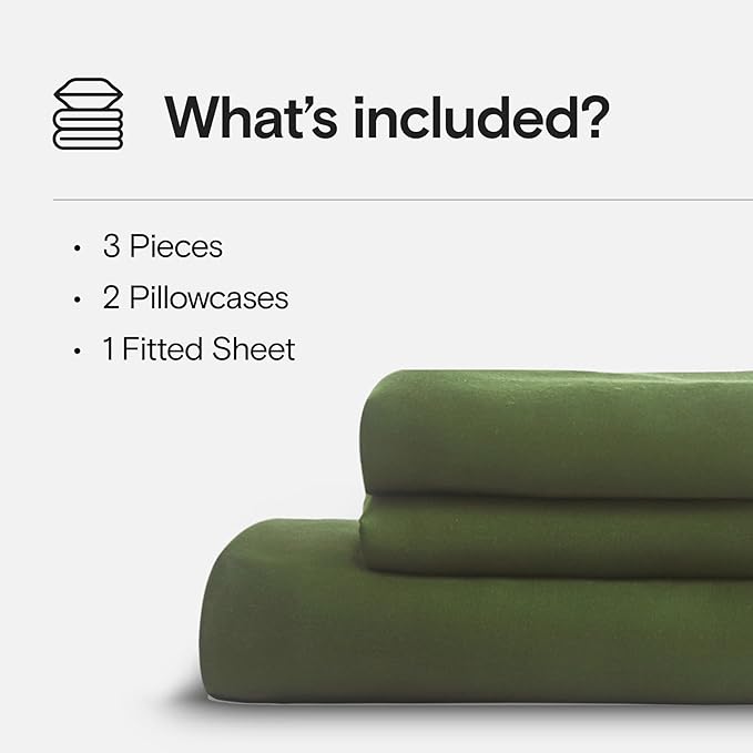 DOZ Sheet Set, 100% Viscose derived from Bamboo, Organically Grown, Buttery Soft, Cooling Sheets, High GSM, Deep Pockets - 3 Piece - 2 Pillowcases 1 Fitted Sheet (Forest, Cal King)