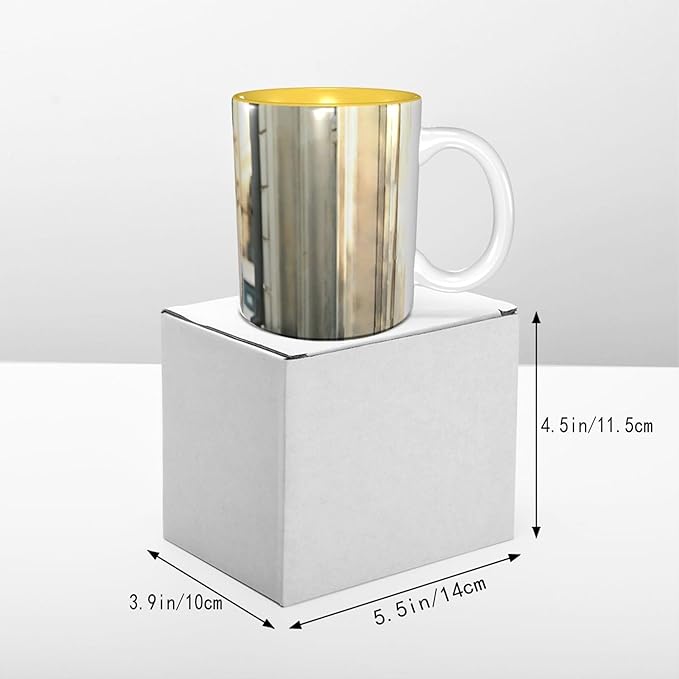 Custom Color Mugs with Partial or Full-Size Printing Customizable Photos and Text Coffee Mugs Creative Multicolor Designs Image (Full-Width, Yellow)
