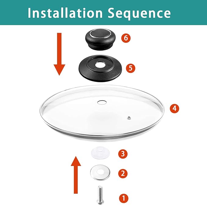 10 Inch Pan Lid 10??Tempered Glass Pot Lid for Cast Iron Skillets, Pans, Frying Pan, Pots and Wok, Heat Resistant Handle
