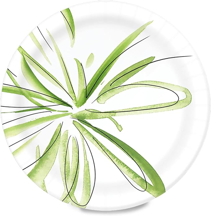 Amazon Basics Everyday Paper Plates, 10 Inch, Disposable, 50 Count