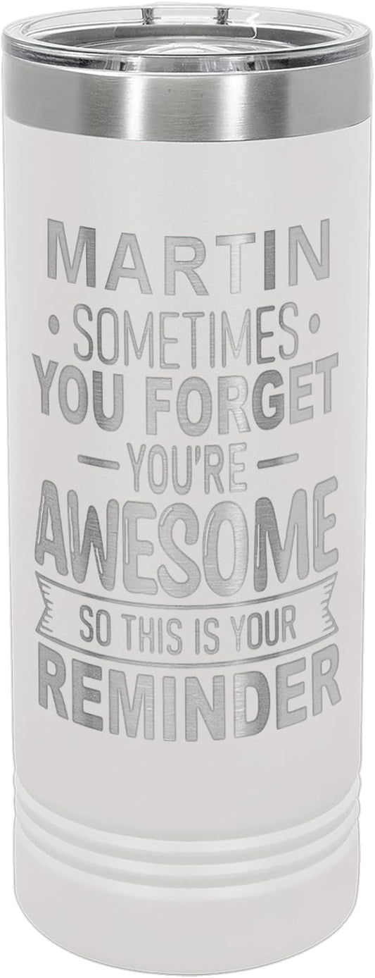 Personalized Inspirational Tumbler, Inspirational Gifts for Men Dad Father Wife Sister Women, Custom Birthday For Him Her, Customized You?셱e Awesome Tumbler, Teacher Coworker Gifts 22oz White
