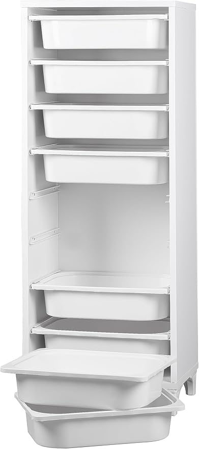 Comfyt White Dresser, Closet Organizers and Storage, Storage Cabinet Bins, Drawers, 8 Shelf Wood Bathroom Office Kitchen Garage Pantry Organizer Chest Shelf Shoe Rack