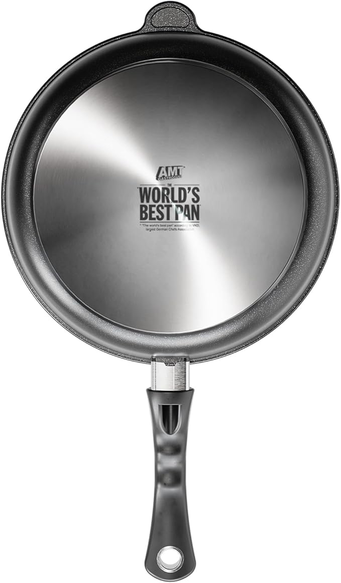 AMT Gastroguss The World쨈S [...] Casserole Frying pan Non-Induction, Diameter 28 cm, Height 7 cm, cast Aluminium (Aluminium), Lotan짰 Non-Stick Coating for Fat-Free-Frying, AMZN-728-US