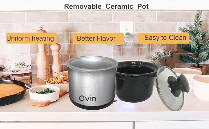 Mini Slow Cooker 0.65qt(20oz) warmer, fondue pot set,chocolate melting pot (stainless steel)??(S/S)