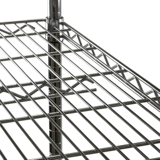 Shelving Inc. 12"d x 60"w Chrome Wire Shelving with 2 Tier Shelves, Weight Capacity 800lbs Per Shelf